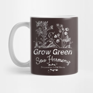 Grow Green, Sow Harmony, Permaculture, Ecological Balance, Harmonious Living Mug